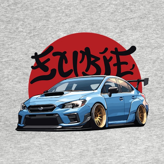 WRX STI Car Art - Subaru Impreza Widebody JDM Car by JDM-Rey